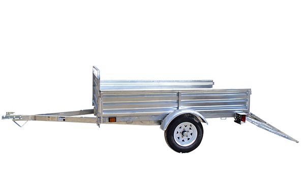 5ft x 7ft Multi Purpose Utility Trailer Kits - Galvanized with DRIVE UP GATE- MMT5X7G